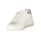 Calvin Klein Bianco Polyurethane women's sneaker with white design and sporty look, featuring a sleek silhouette and casual style.