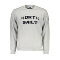 Gray cotton men's sweatshirt by North Sails featuring a relaxed fit and minimal branding, perfect for casual wear.