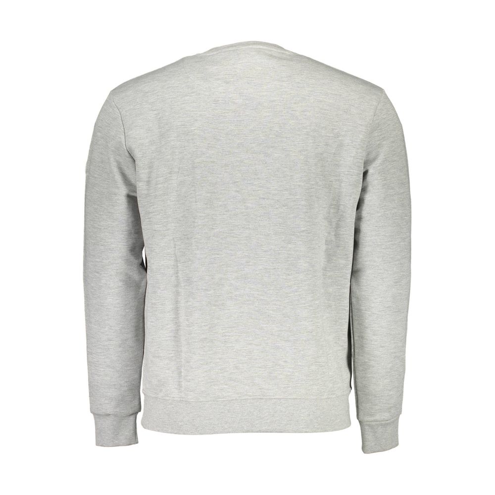Gray North Sails cotton sweatshirt for men, featuring a comfortable fit and classic design, shown on a plain background.