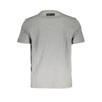 Gray cotton men's T-shirt by Plein Sport featuring a classic fit and simple design.