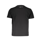 Black cotton men's T-shirt by Plein Sport featuring a classic crew neck and minimal branding.