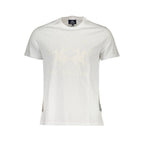 White La Martina cotton men's T-shirt with crew neckline and short sleeves, casual and comfortable style.