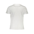White La Martina men's cotton T-shirt with a classic crew neck and subtle branding, designed for casual and comfortable wear.