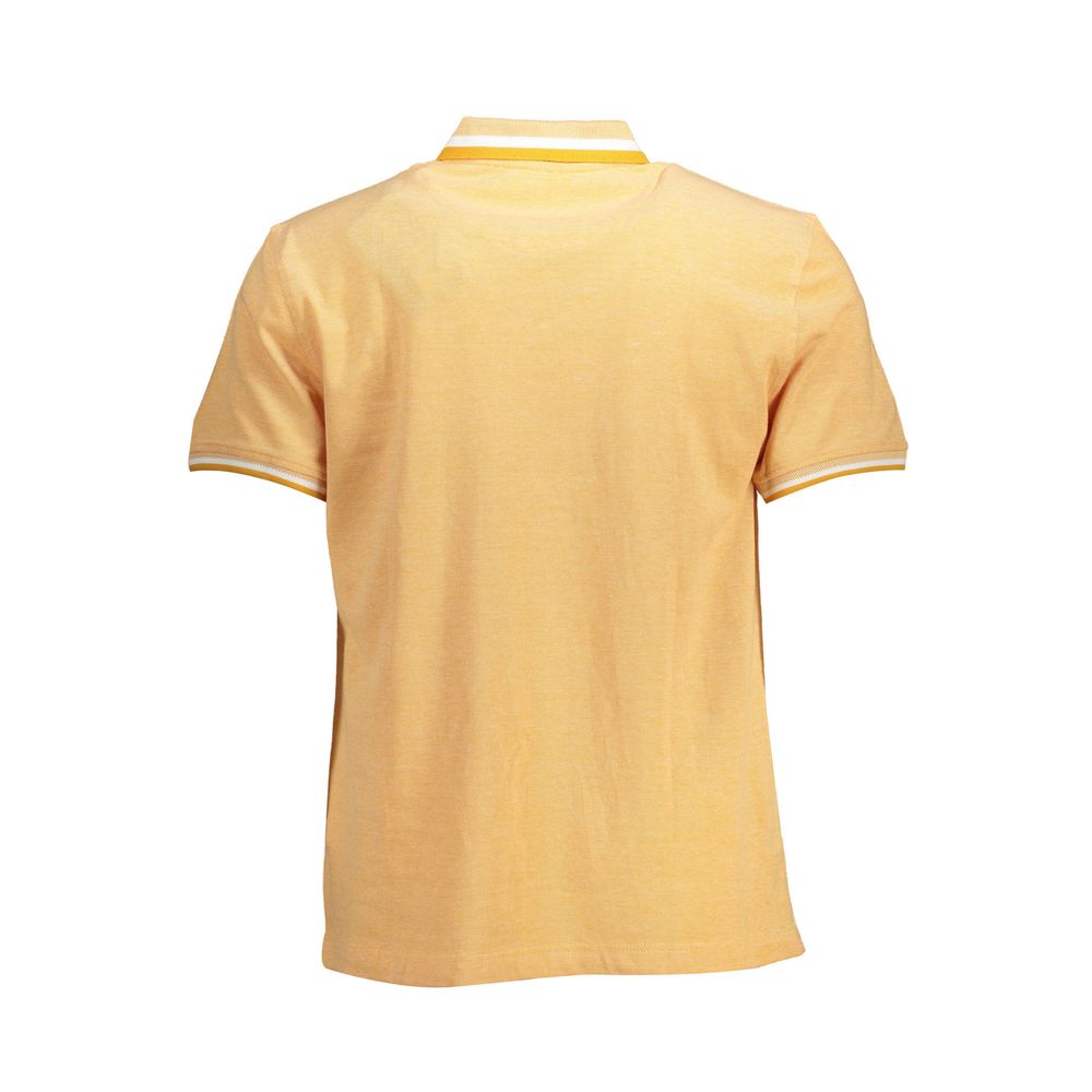 Harmont & Blaine orange cotton men's polo shirt with classic collar and short sleeves, casual and stylish summer wear