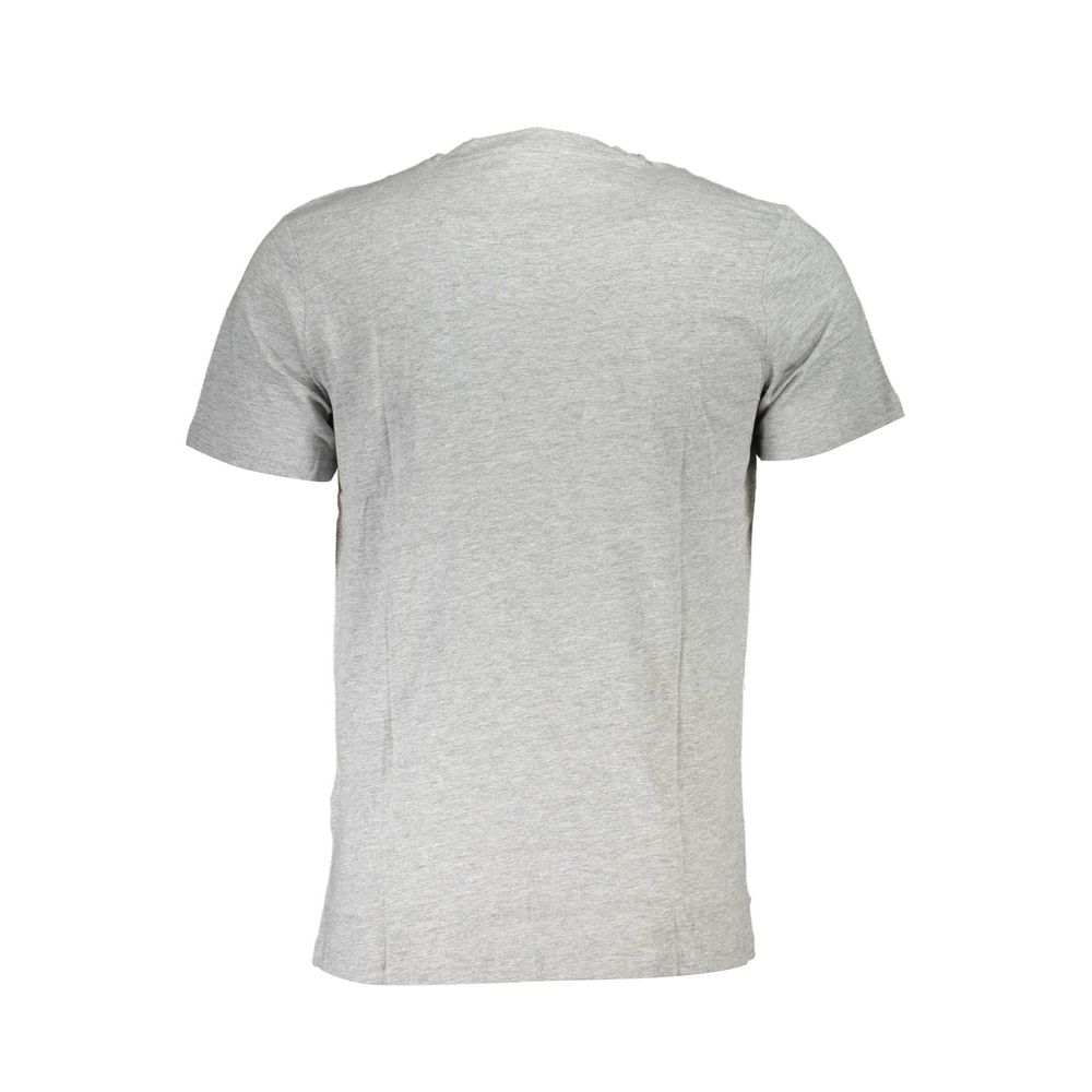 Cavalli Class Grigio cotton men's T-shirt with round neckline and short sleeves, casual style and soft fabric.