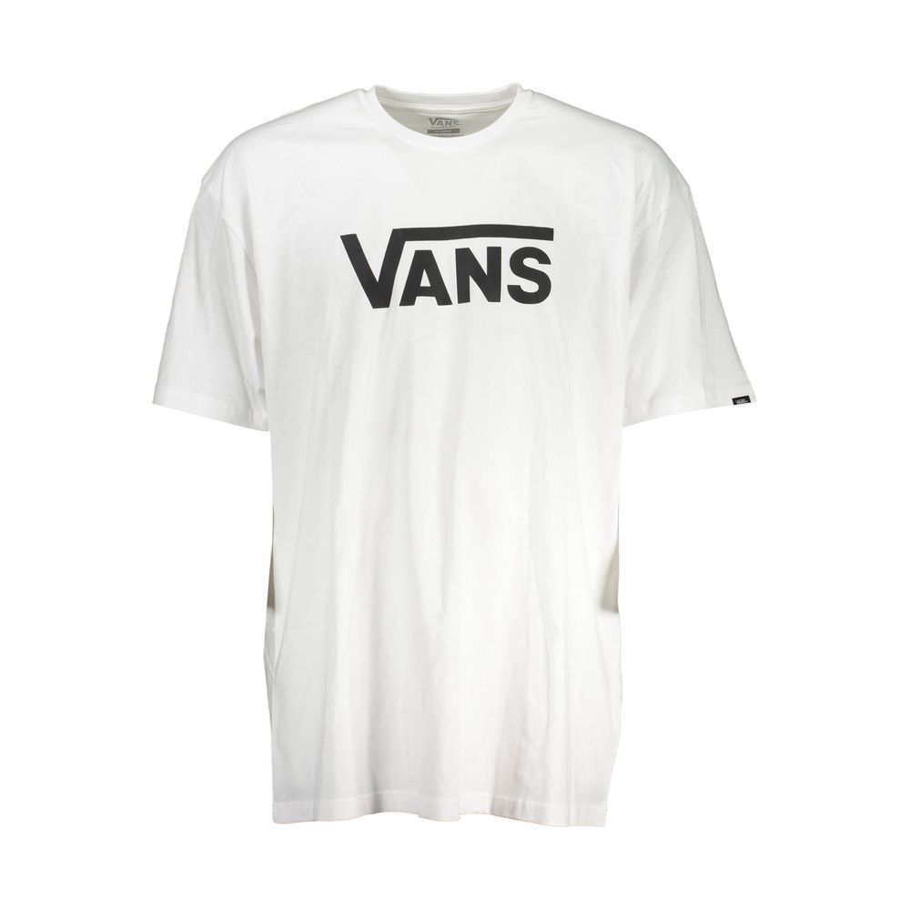 Vans Bianco cotton men's T-shirt with crew neck and short sleeves, displayed flat on a white background.