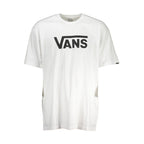Vans Bianco cotton men's T-shirt with crew neck and short sleeves, displayed flat on a white background.