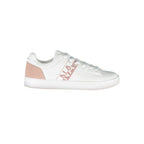 Napapijri Bianco leather women's sneaker with white design, showcasing sleek style and comfortable fit.