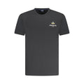 Black cotton men's T-shirt from Armata Di Mare with a classic fit and short sleeves.