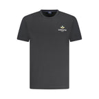 Black cotton men's T-shirt from Armata Di Mare with a classic fit and short sleeves.
