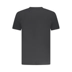 Black cotton men's T-shirt by Armata Di Mare, featuring a classic fit and simple crew neckline.