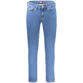 Tommy Hilfiger men's blue cotton jeans with classic fit and five-pocket design, casual denim pants for everyday wear.