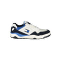 Tommy Hilfiger men's blue polyurethane sneaker with white sole and logo detailing for casual wear.