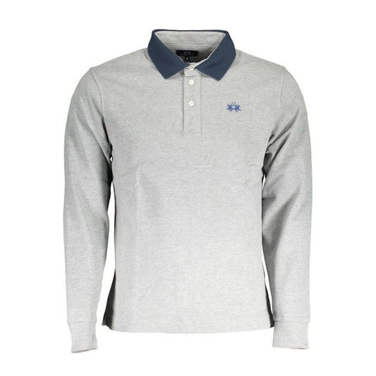 La Martina Brown Cotton Men Polo Shirt La Martina