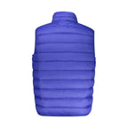 Norway 1963 men's vest in blue poliammide, lightweight and stylish, shown on a model with front zipper and padded design.