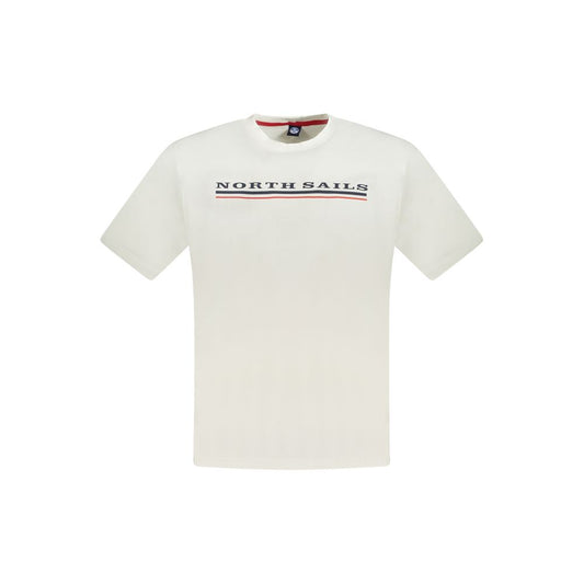 North Sails White Cotton Men T-Shirt North Sails