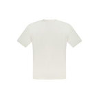 White cotton men's T-shirt by North Sails, showcasing a comfortable fit and classic crew neck design.