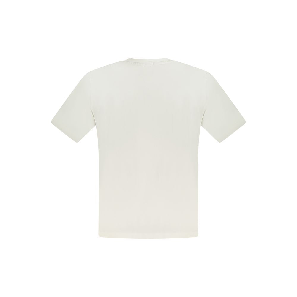 White cotton men's T-shirt by North Sails, showcasing a comfortable fit and classic crew neck design.