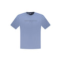 North Sails blue cotton men's T-shirt with crew neckline and short sleeves, casual and comfortable for everyday wear.