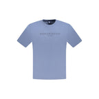 North Sails blue cotton men's T-shirt with crew neckline and short sleeves, casual and comfortable for everyday wear.