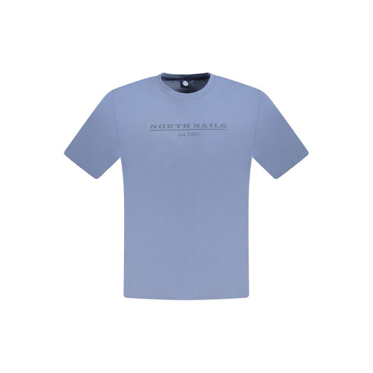 North Sails Blue Cotton Men T-Shirt North Sails