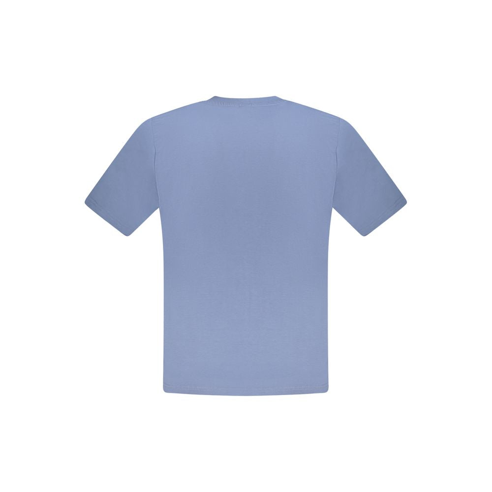 North Sails blue cotton men's T-shirt with crew neckline and short sleeves, casual and comfortable for everyday wear.
