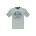 North Sails Verde cotton men's T-shirt featuring a classic crew neck and short sleeves with green color and subtle branding.