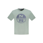 North Sails Verde cotton men's T-shirt featuring a classic crew neck and short sleeves with green color and subtle branding.
