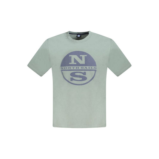 North Sails Green Cotton Men T-Shirt North Sails