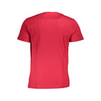 La Martina Rosso Cotton Men's T-Shirt, white crew neck with La Martina logo, casual and comfortable men's apparel.