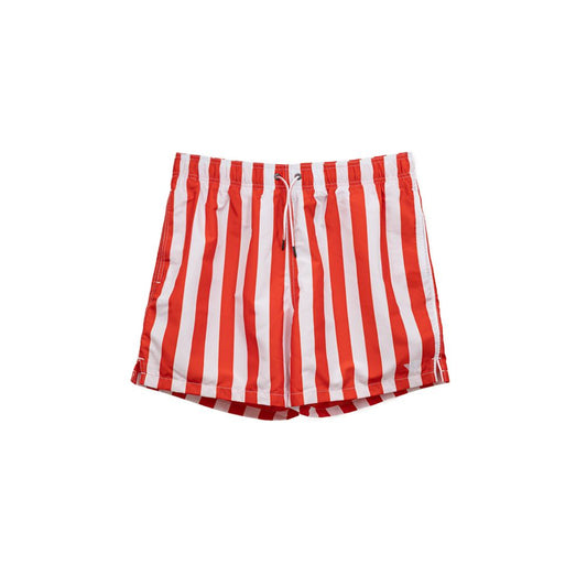Emporio Armani Red Polyester Swim Shorts