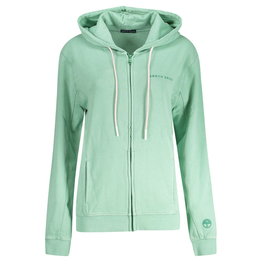 North Sails Verde Cotton Women's Sweatshirt showing a casual fit with the North Sails logo on the front.