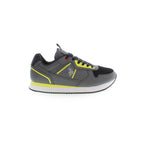 Grey polyester men's sneaker by U.S. POLO ASSN., featuring a sleek design and comfortable fit.
