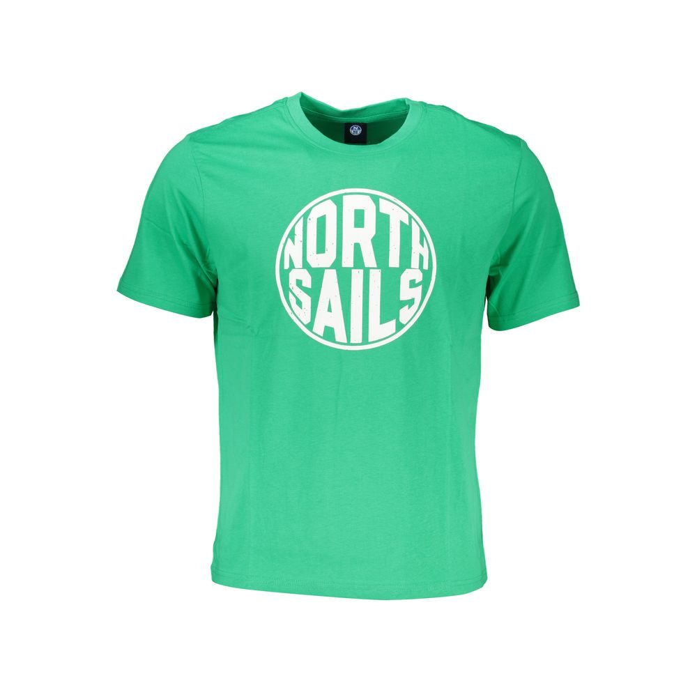 North Sails Verde cotton men's T-shirt with crew neck and short sleeves, featuring a simple, classic design.