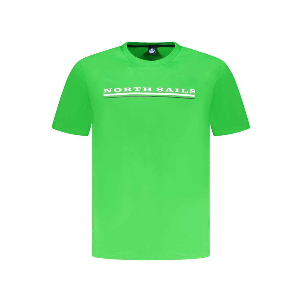 North Sails Green Cotton Men T-Shirt North Sails