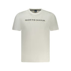 White North Sails cotton men's T-shirt with a classic fit and crew neckline, showcasing the soft fabric and clean design.