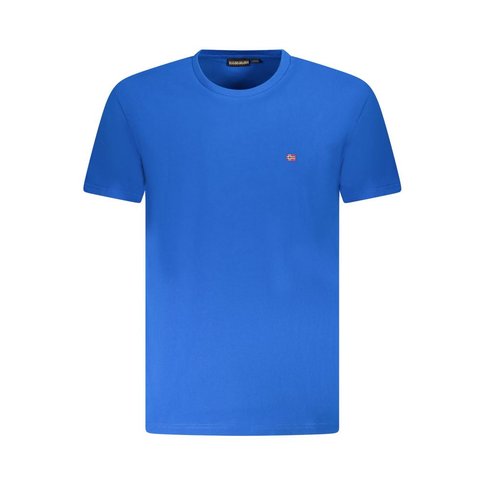 Napapijri Blue Cotton Men T-Shirt Napapijri