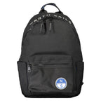 Black North Sails polyester men's backpack with multiple compartments and adjustable straps, suitable for everyday use.