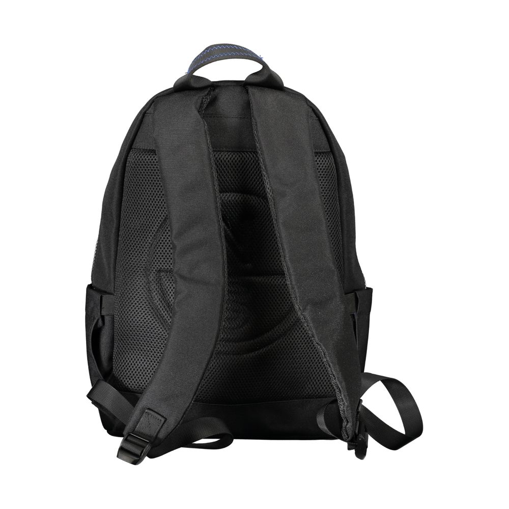 Black North Sails polyester men's backpack with multiple compartments and adjustable straps, ideal for everyday use.