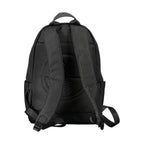 Black North Sails polyester men's backpack with multiple compartments and adjustable straps, ideal for everyday use.