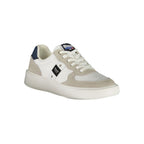 Blauer Bianco men's polyurethane sneaker showing white athletic shoes with laces and sporty design.