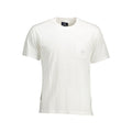 White La Martina cotton men's T-shirt with crew neckline and short sleeves, casual and comfortable for everyday wear.