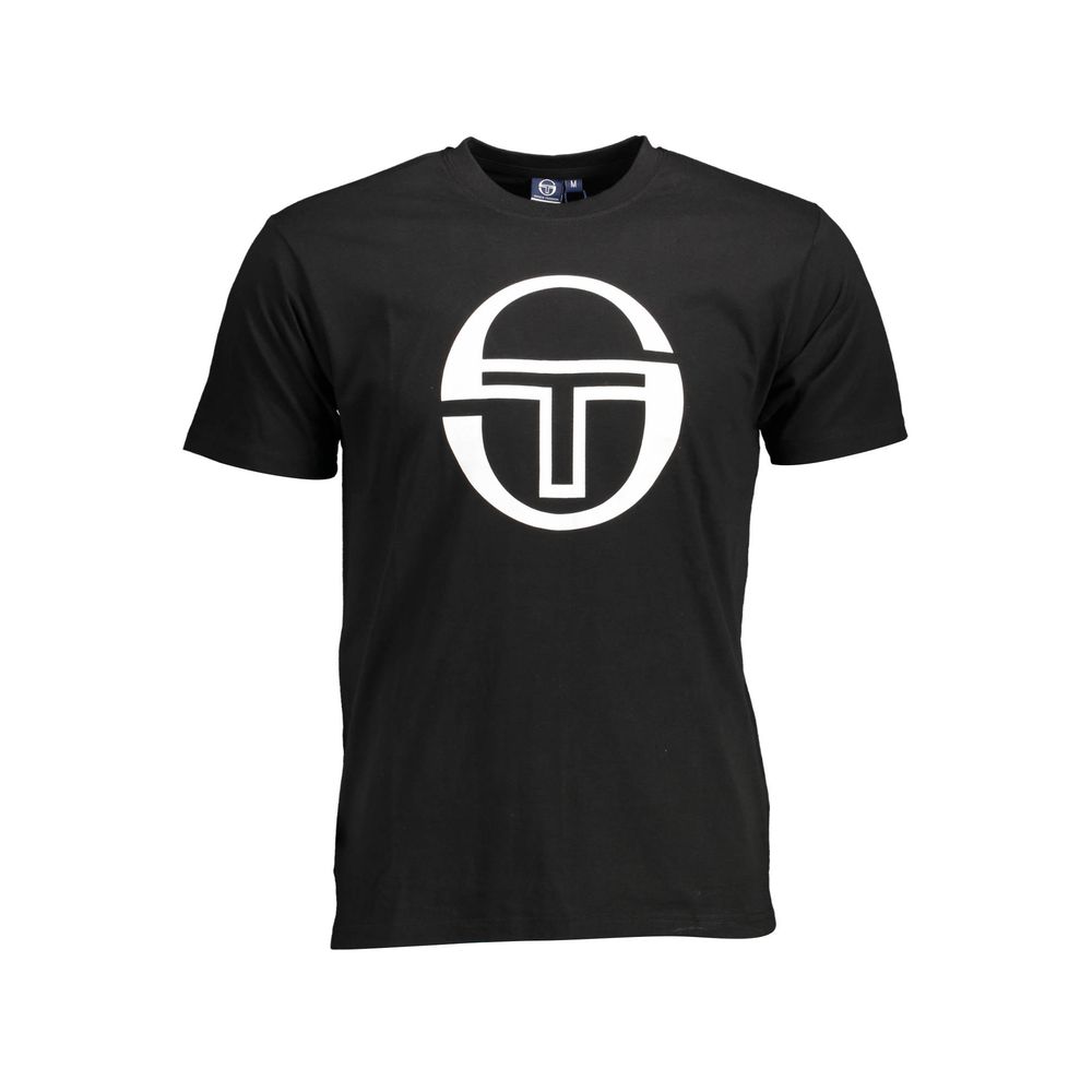 Sergio Tacchini Black Cotton Men T-Shirt Sergio Tacchini
