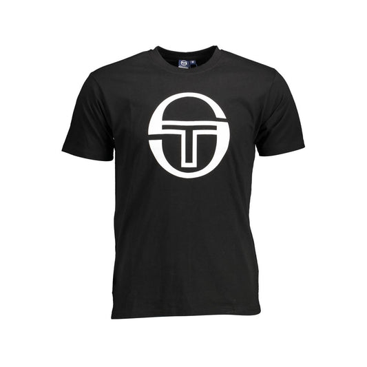 Sergio Tacchini Black Cotton Men T-Shirt Sergio Tacchini
