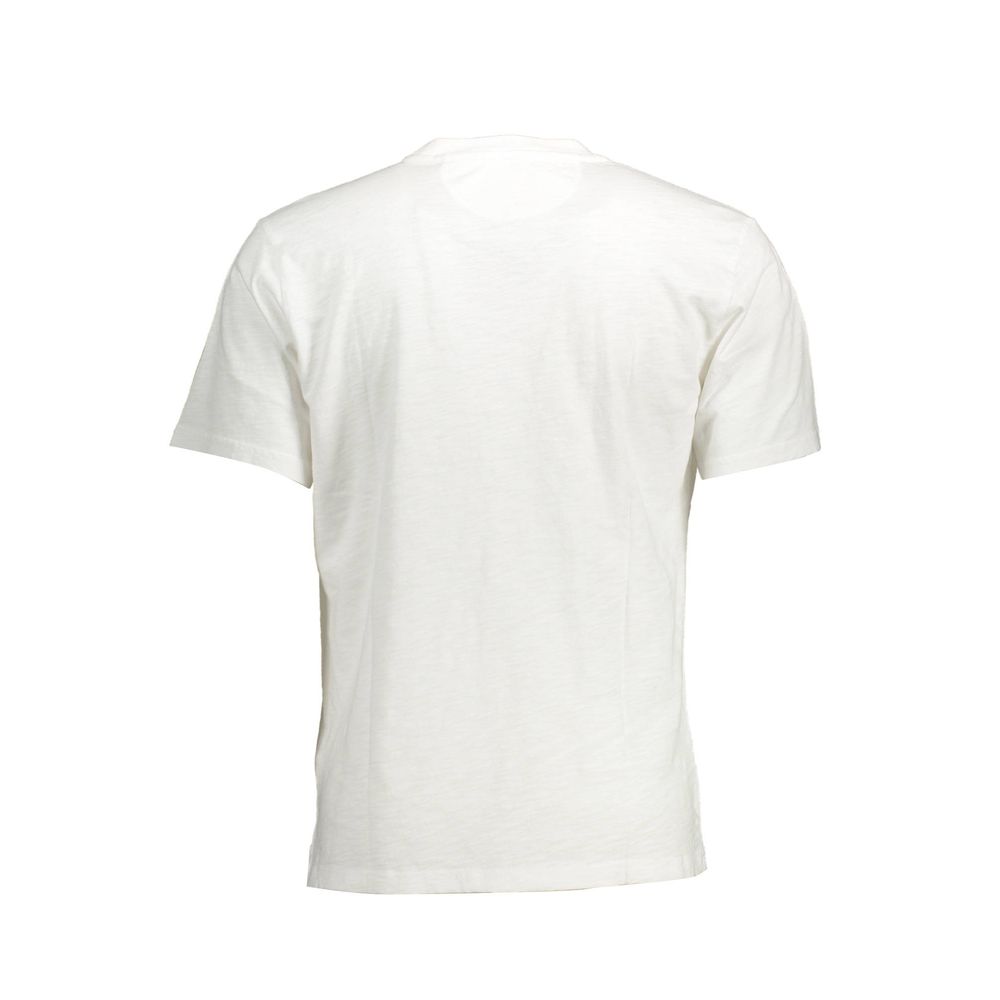 White La Martina cotton men's T-shirt with crew neckline and logo detail, casual and comfortable for everyday wear.