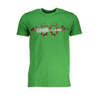 Cavalli Class Verde cotton men's T-shirt featuring a classic fit and brand logo on the chest.