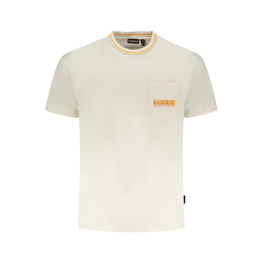 Napapijri White Cotton T-Shirt Napapijri