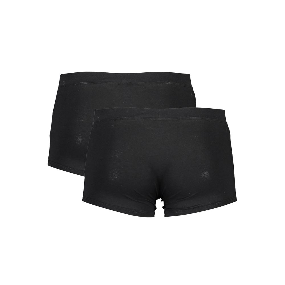 Black cotton men's boxer briefs by North Sails, featuring a snug fit and comfortable waistband, displayed on a plain background.