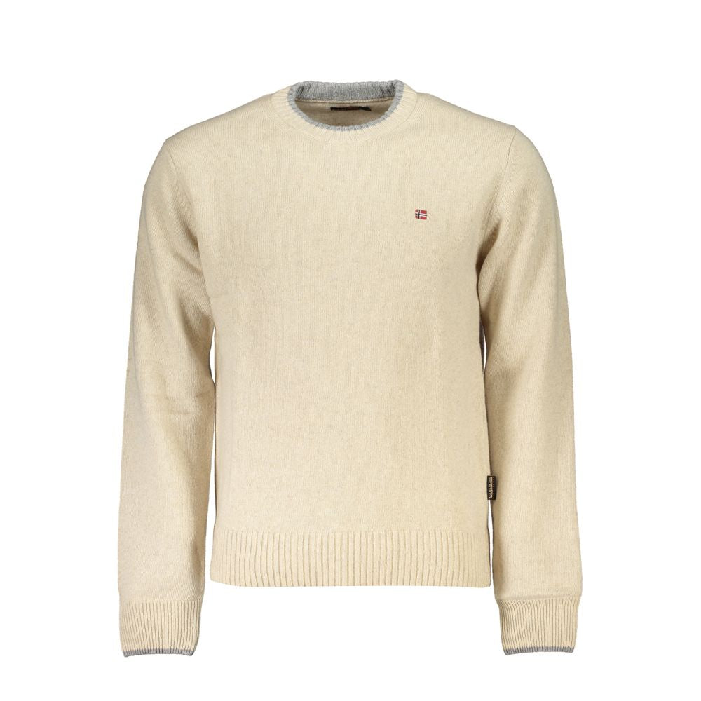 Napapijri Beige Fabric Men Sweater Napapijri