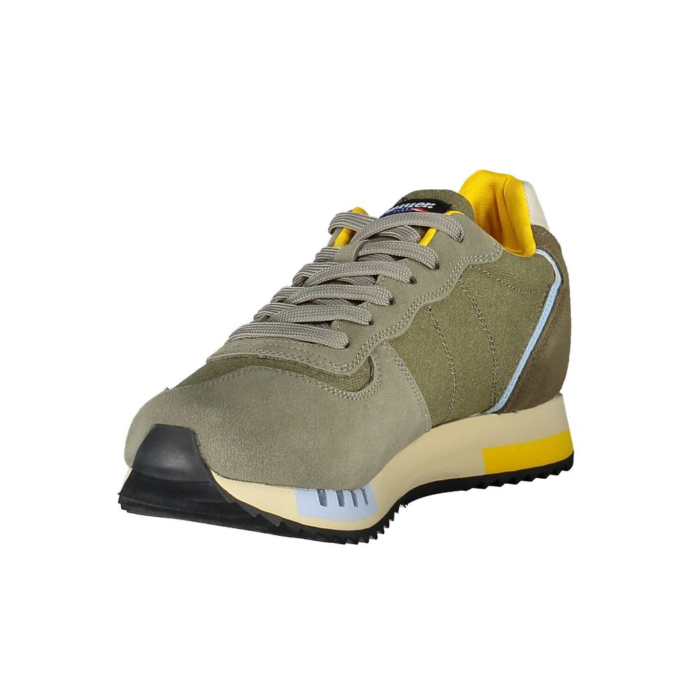 Blauer Green Leather Men Sneaker Blauer